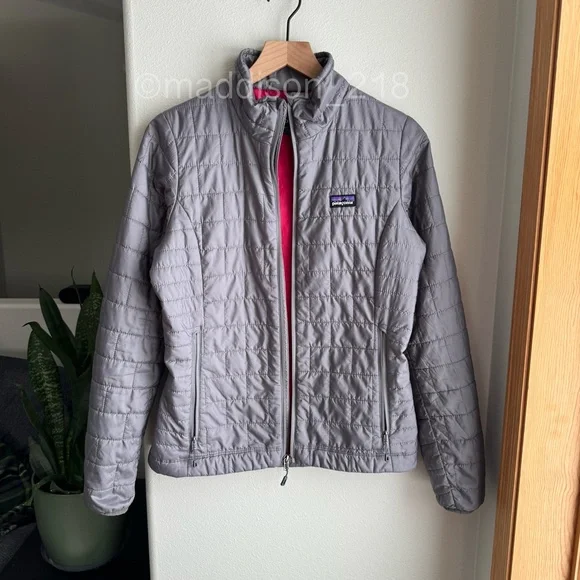 Patagonia Nano Puff Jacket Small Nickel Gray Windproof Water Resistant S - Picture 13 of 16